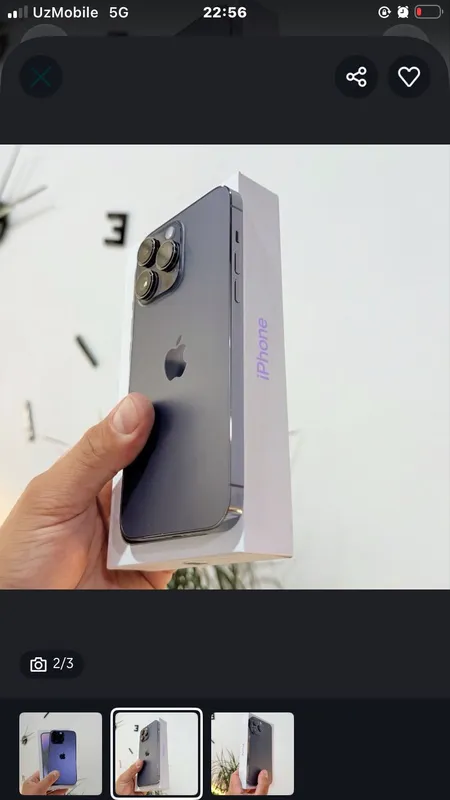 Iphone 14 pro max 256 gb 77 % korobka dokument — фото 1