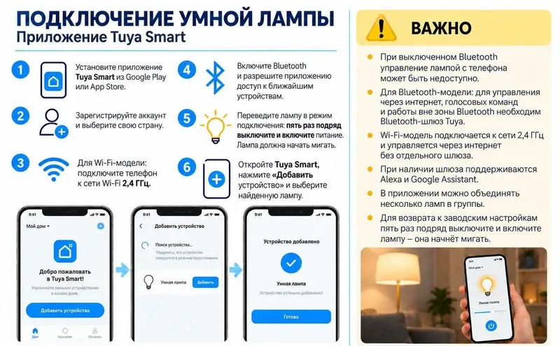 E27 aqlli LED lampochkalari: pult, Bluetooth, RGB 6