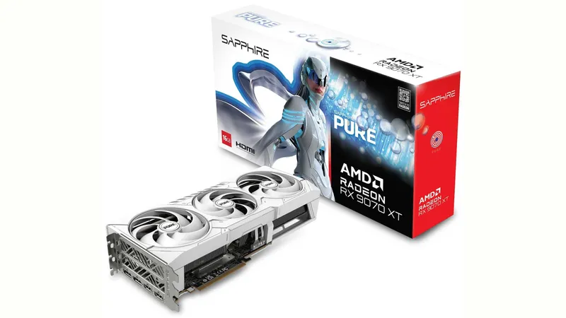 ; Видеокарта SAPPHIRE Pure AMD RADEON RX9070XT 16Gb white