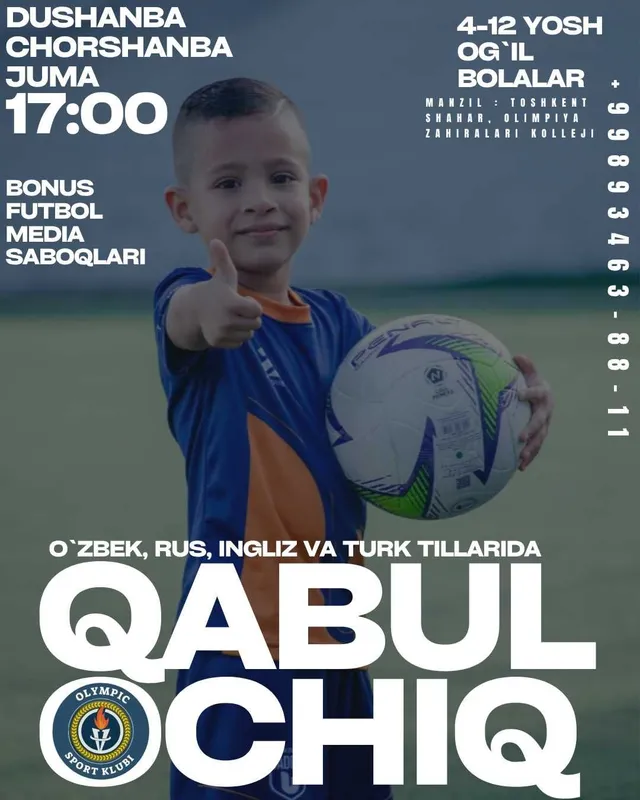 OLYMPIC SK 4-14 yosh bolalar uchun futbol to`garagi — фото 1