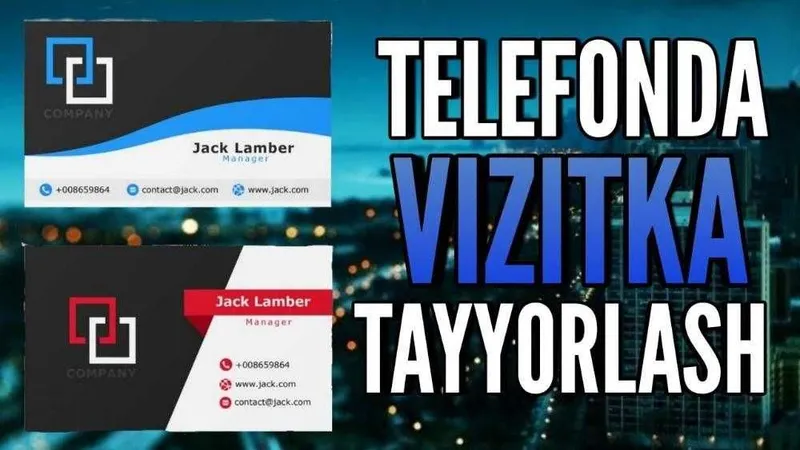 Vizitka chop etamiz professional chiroyli dizayn — фото 7