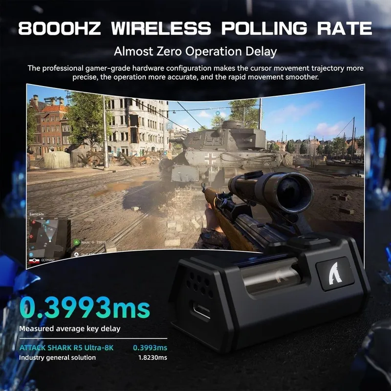 NEW Mouse Attack shark R5 Ultra PAW3950 8K dpi 42000 — фото 4