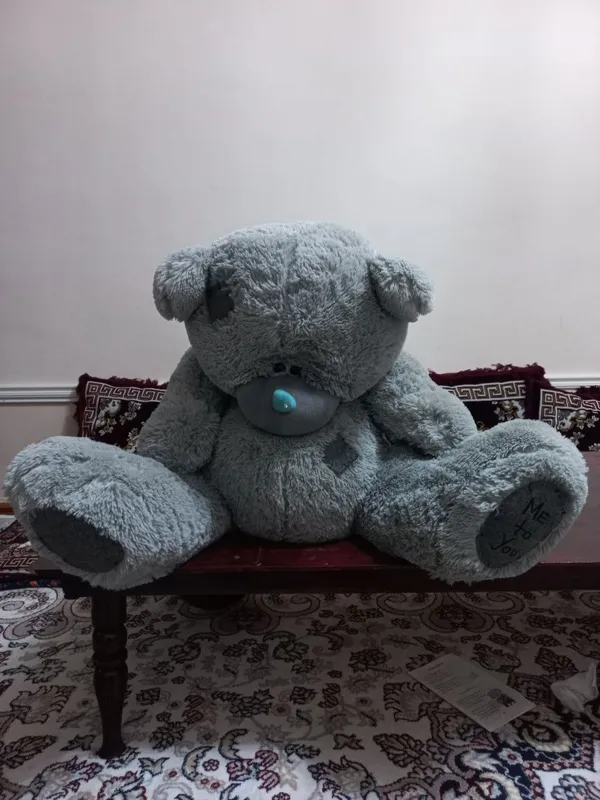 Плюшевый мишка Teddy серый — фото 1