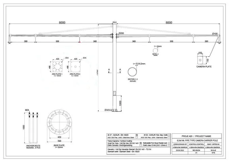 Radar uchun metall stolba (opora) 2 Radar uchun metall stolba (opora) 2