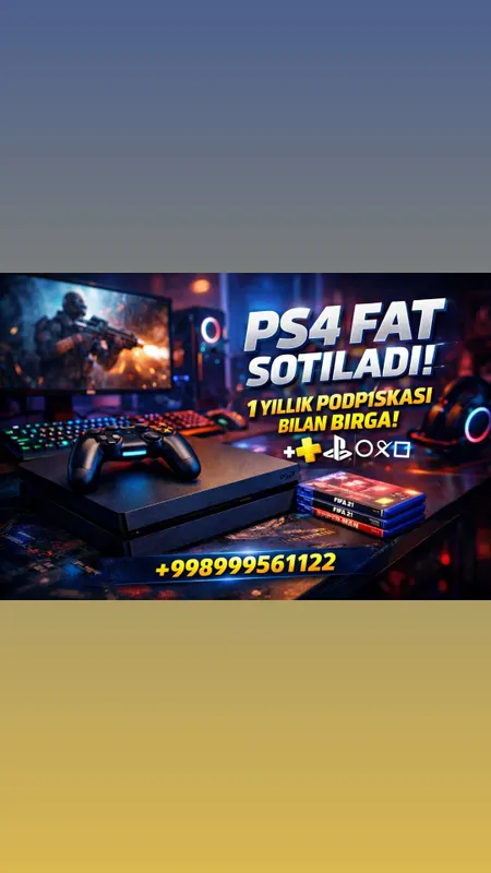 PLAYSTATION 4 Fat Slim Pro Sotiladi 4 PLAYSTATION 4 Fat Slim Pro Sotiladi 4