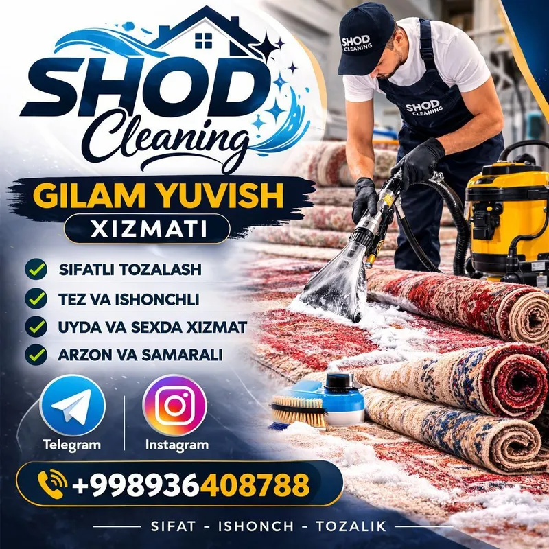 shod Cleaning gilam yuvish xizmati