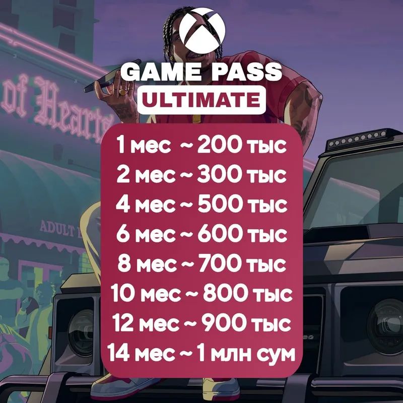 Подписка Xbox Game Pass Ultimate Подписка Xbox Game Pass Ultimate