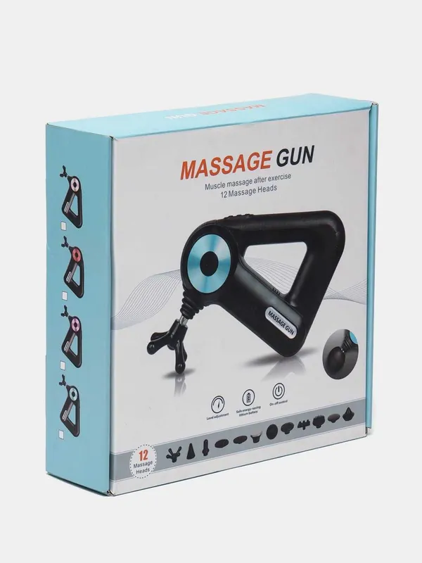 Массажер для тела Massage Gun BLD-8890, 12 насадок Массажер для тела Massage Gun BLD-8890, 12 насадок