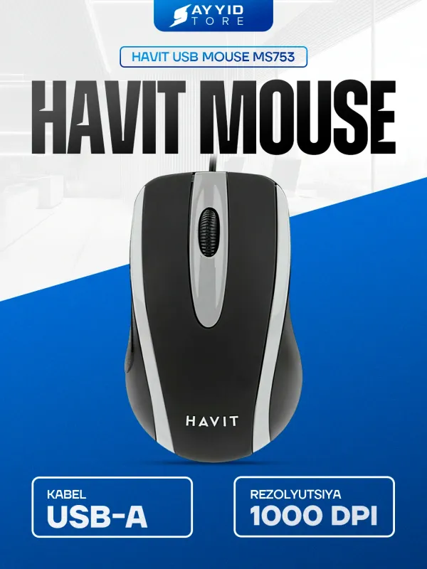 Havit PC series-USB Mouse Black+Red sichqonchasi 5 Havit PC series-USB Mouse Black+Red sichqonchasi 5