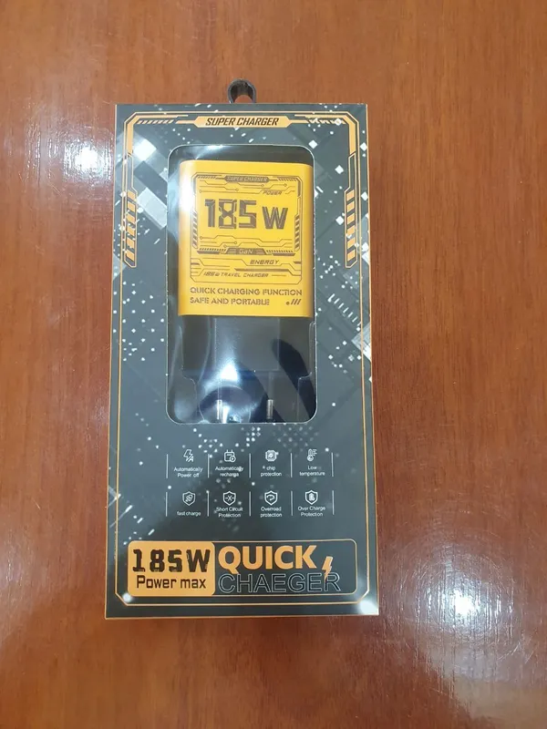 185W Power Max Быстрая зарядка адаптер + кабель 1