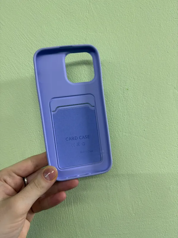 Чехол IPHONE 14 pro max с картхолдером сиреневый 2 Чехол IPHONE 14 pro max с картхолдером сиреневый 2