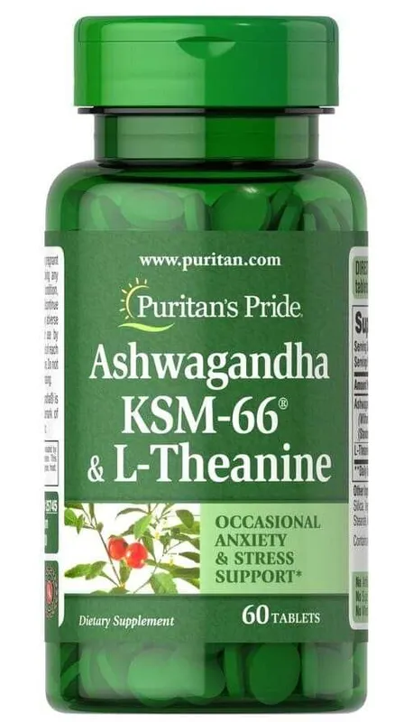 Puritan’s Pride Ashwagandha + L-Theanine 60 Tablet