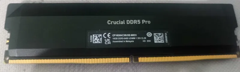 Crucial DDR5 Pro 6400mhz 1.35v cl38 — фото 1