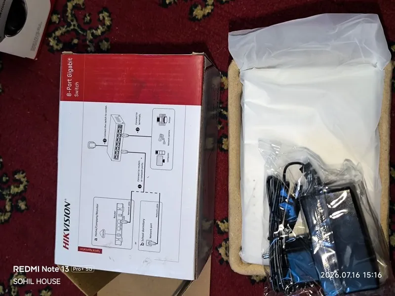 Hikvision kommutatori 0508 8 portli Gigabit 1 Hikvision kommutatori 0508 8 portli Gigabit 1