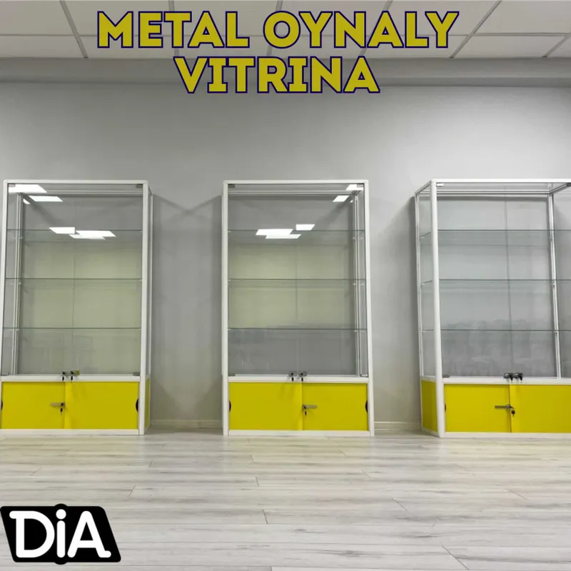 Витрина, стеклянная, metal oynaly vitrina va prilavkalar 1