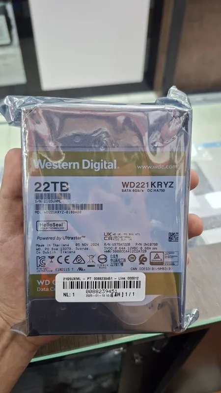 Western Digital Ultrastar DC HA750 22TB (WD221KRYZ) – НОВЫЙ