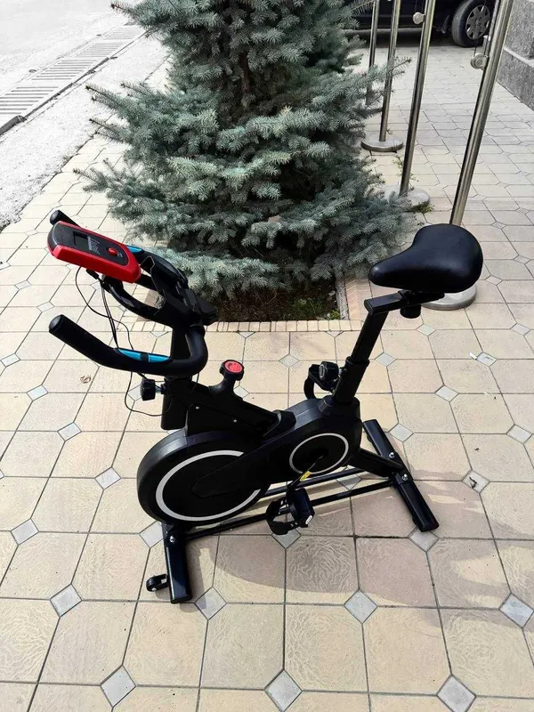Velotrenajyor uy uchun, o'rindiqli fitnes velosiped, oq model pro plus — фото 7