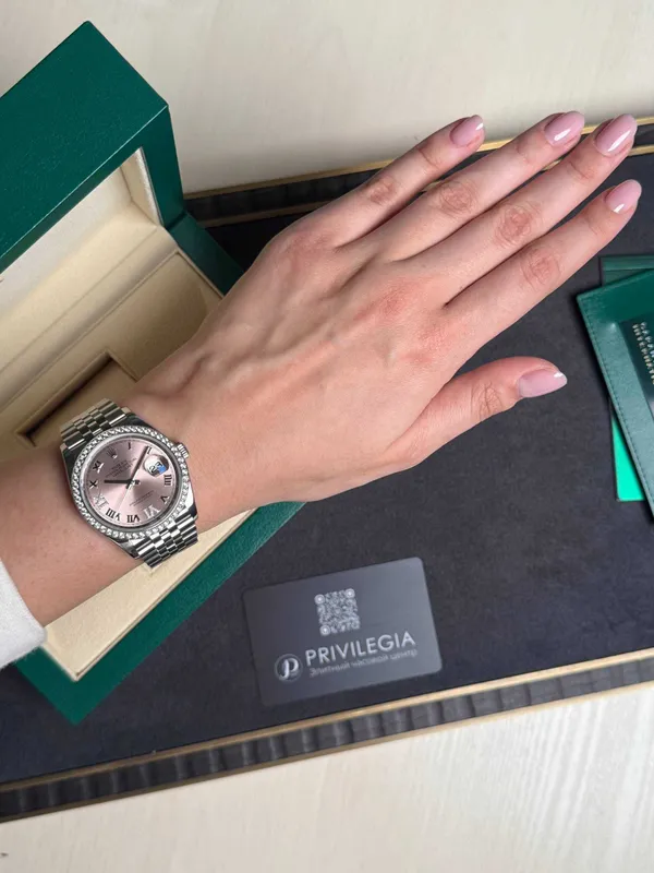 Rolex Datejust 36mm Steel and White Gold 126284rbr роз — фото 2
