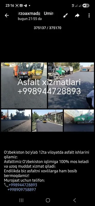 Asfaltlash xizmati 3 Asfaltlash xizmati 3