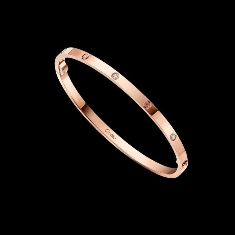 Браслет Cartier Love small model rose gold 6 diamonds