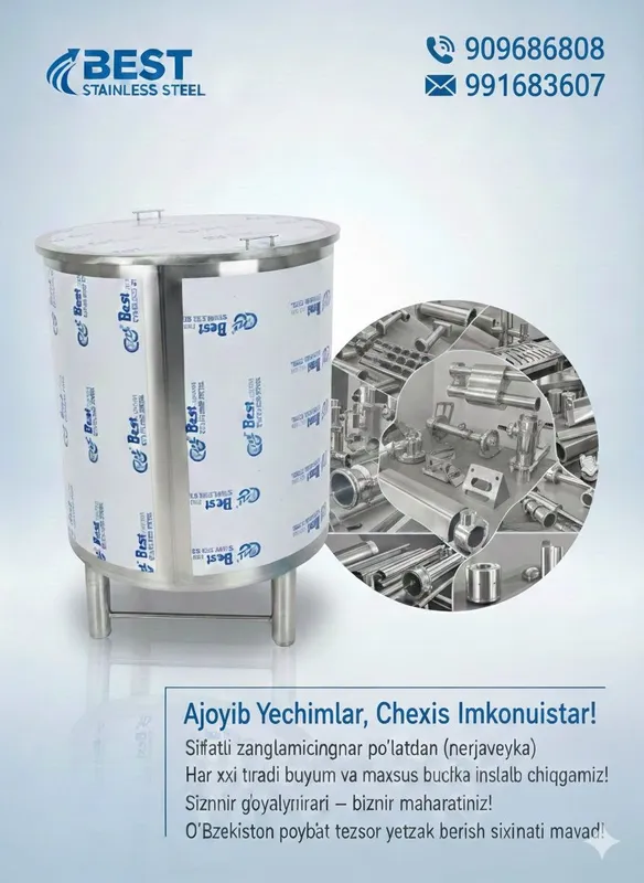Nerjaveyka yomkis (bak) ishlab chiqaramiz | Istalgan o‘lchamda 2 Nerjaveyka yomkis (bak) ishlab chiqaramiz | Istalgan o‘lchamda 2
