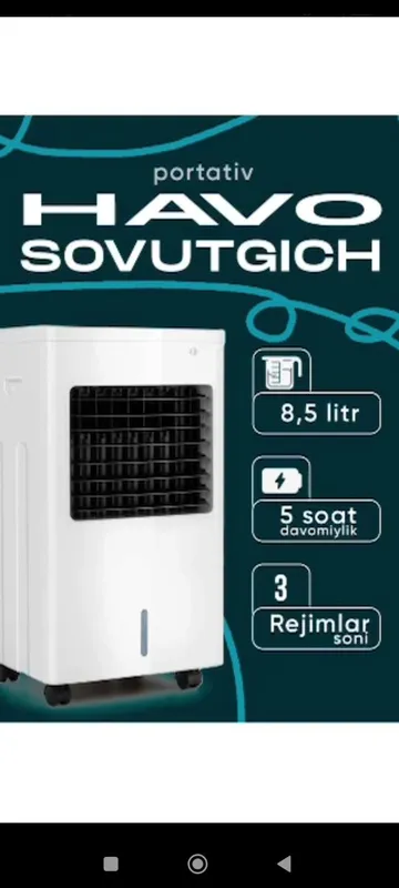 Uy va ofis uchun havo sovutgichli konditsioner, Portable Evaporative A — фото 4 Uy va ofis uchun havo sovutgichli konditsioner, Portable Evaporative A — фото 4