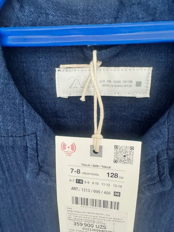 Рубашка Zara на 7-8 лет 2 Рубашка Zara на 7-8 лет 2