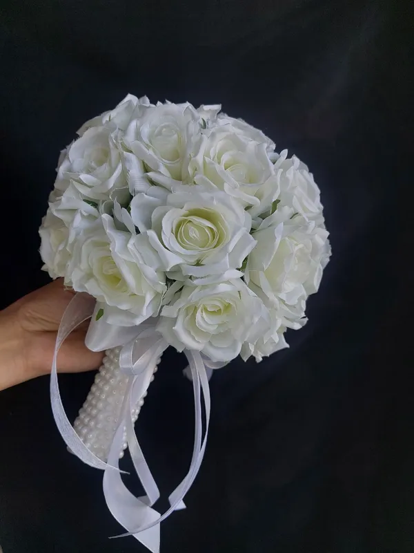 sun’iy atirgul kelin uchun buket — фото 3