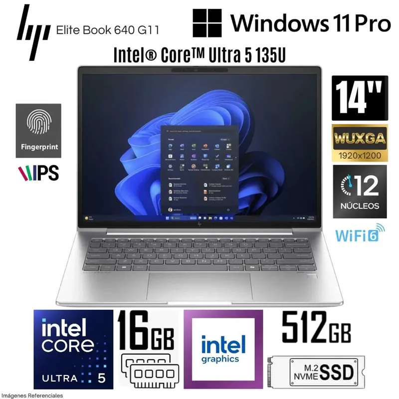 EliteBook 640 G11 14" WUXGA Intel Core Ultra 5 135U ГБ 8 ГБ 512 ГБ