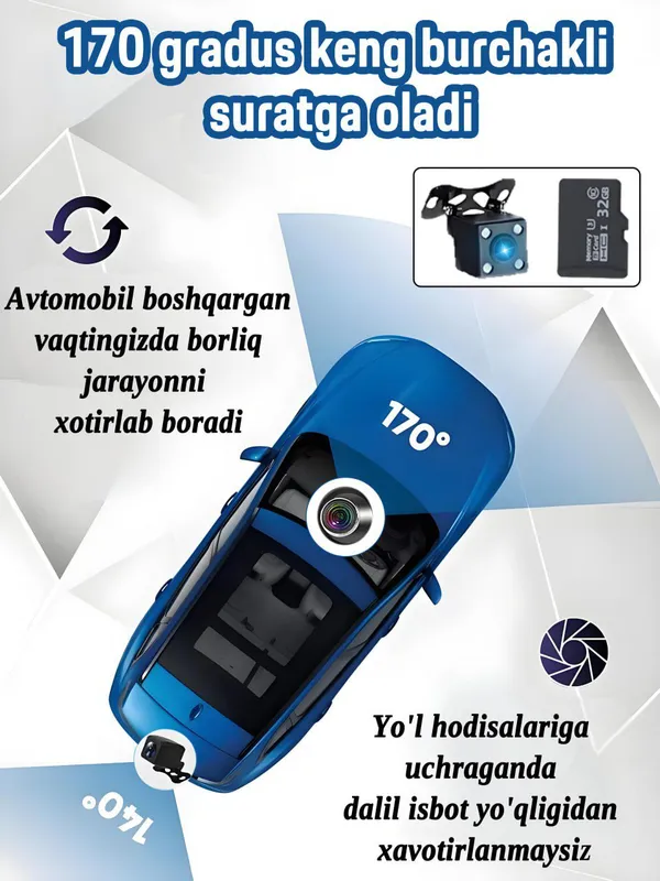 5.5 dyuymli HD Sensorli Ekranli VIDEOREGISTRATORI — фото 2