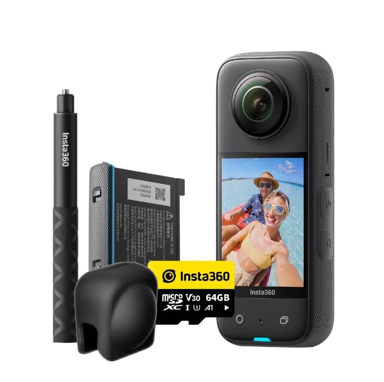 Insta360 X3 + полный комплект + селфи-палка 3-4 м