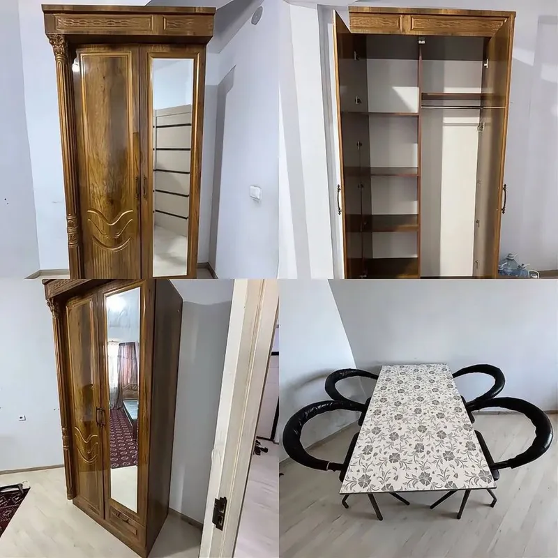 Гилом, ковер, занавески, парда, шкаф, стол и стол 1