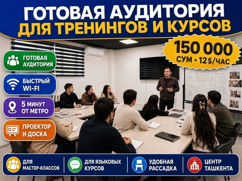 Аренда кабинетов для учебного центра, курсов, репетиторов — 150к/час