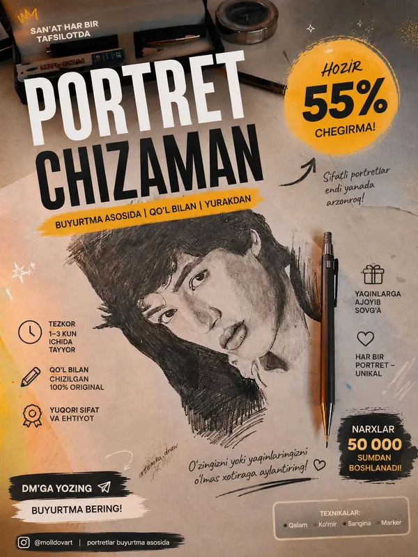 PORTRET (qo'l mehnati) 1