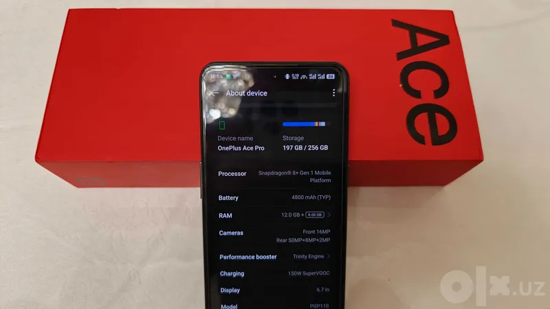 OnePlus Ace Pro 12/256GB (Snapdragon 8+ Gen 1, 150W, Полный комплект) 2 OnePlus Ace Pro 12/256GB (Snapdragon 8+ Gen 1, 150W, Полный комплект) 2