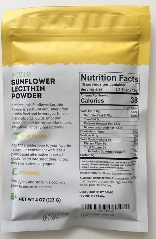Sunflower Lecithin Powder,подсолнечный лецитин порошок, 113g, лиситин — фото 1
