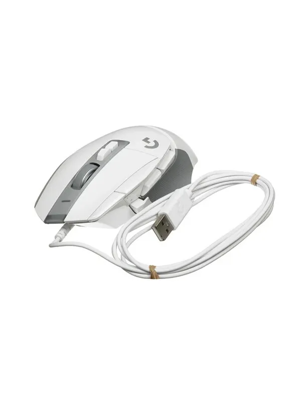 Проводная мышь Logitech G502 X, USB-A, оптический сенсор HERO 25K, белый/серый — фото 7