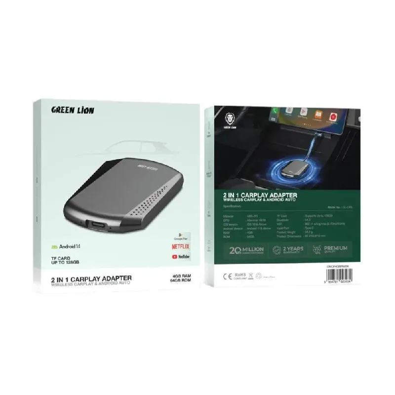 CarPlay Box Allwinner H618 — мощное устройство для беспроводного подключения с высокой совместимостью — фото 1 CarPlay Box Allwinner H618 — мощное устройство для беспроводного подключения с высокой совместимостью — фото 1