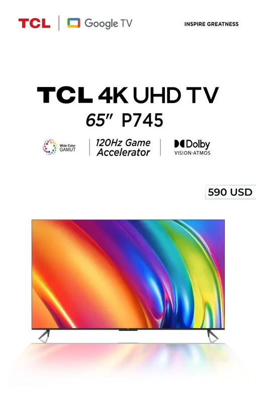 TCL 65P745 120Hz 4K UHD 65" TV
