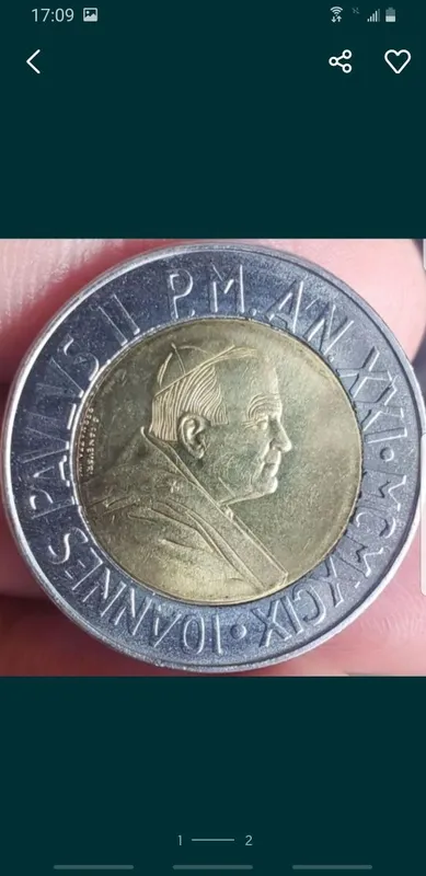 Редкая монета Ватикана.