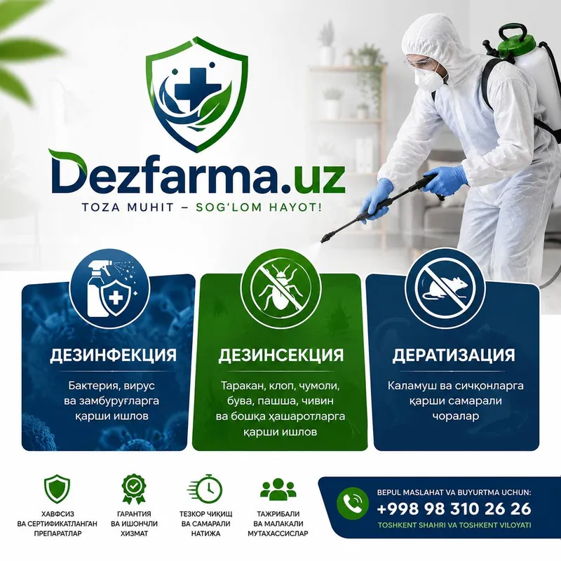 Dezinfeksiya | Dizinfeksiya | Dizenfeksiya klapa