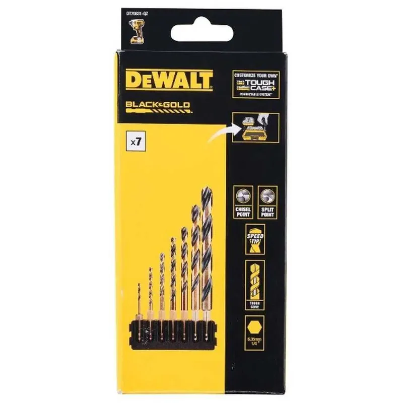 Набор сверл по металлу DeWALT Black&Gold 2-10мм 7шт. DT70831-QZ Набор сверл по металлу DeWALT Black&Gold 2-10мм 7шт. DT70831-QZ