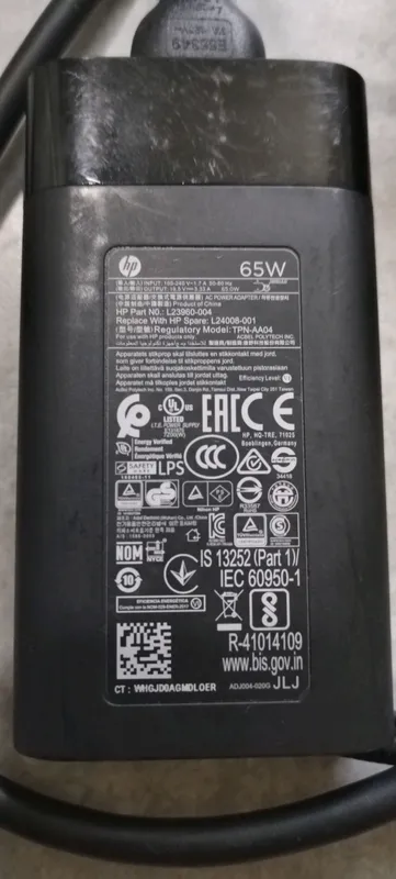 HP Pavilion Gaming noutbuklari uchun quvvat adapteri 65W 2