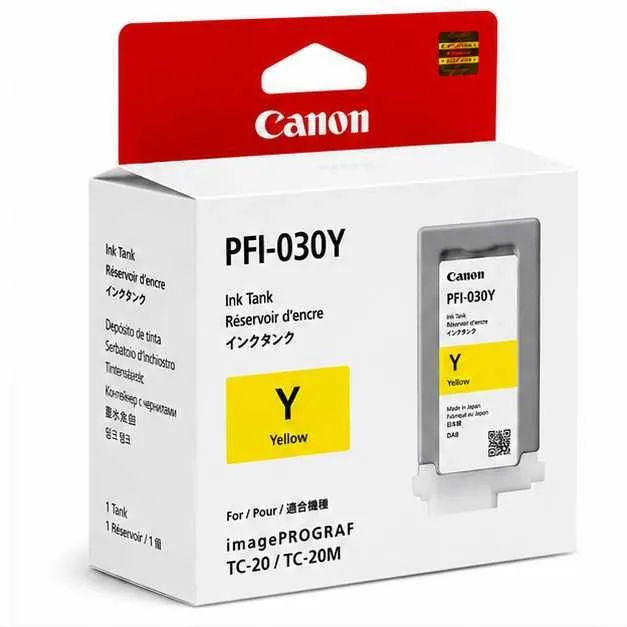 ! Картридж Canon PFI-030Y Yellow для imagePROGRAF TC-20 и TC-20M — фото 1