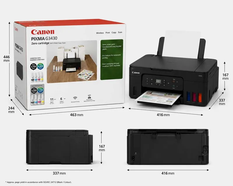 Canon PIXMA G3430 Black 3 в 1 (Принтер / Сканер / Копир) Wi-Fi Новый 2