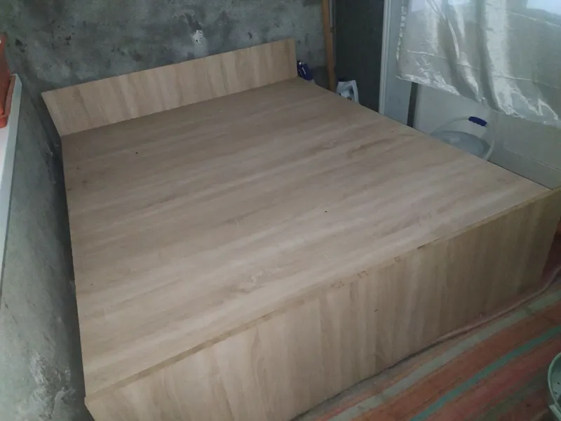 двухместный спальня мебель, 185см×155см.Мдф+дсп. 300 000сум. — фото 1