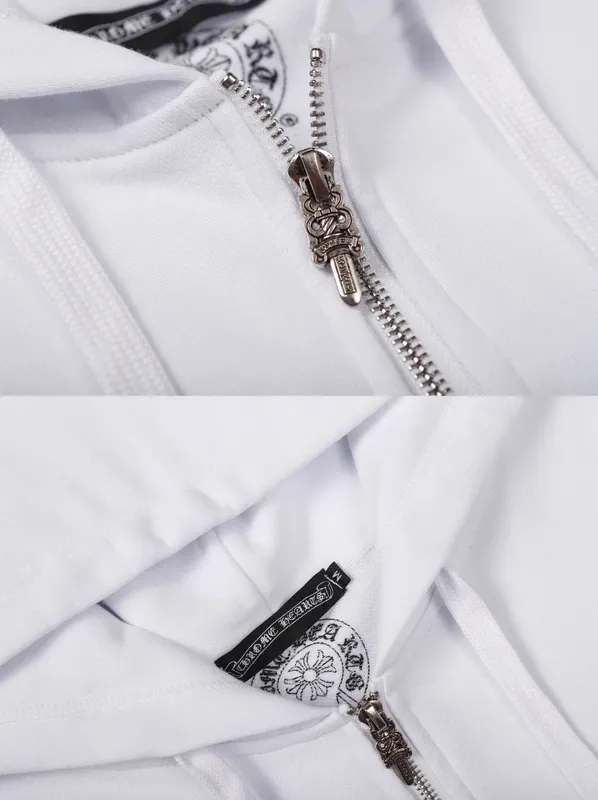 Зип Худи Chrome Hearts белый с принтом Unisex 5 Зип Худи Chrome Hearts белый с принтом Unisex 5