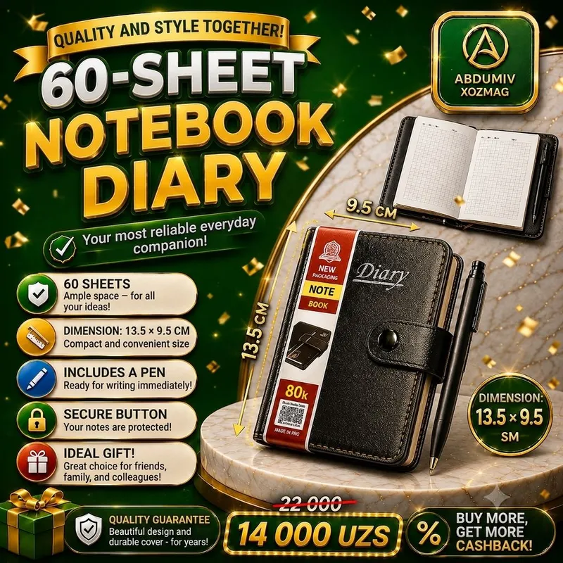 60 VAROQ, Ruchkali " Diary " BLAKNOT 13.5×9.5 sm 3