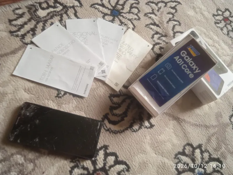 Samsung A01 Core 1/16 ГБ. Экран повреждён Samsung A01 Core 1/16 ГБ. Экран повреждён