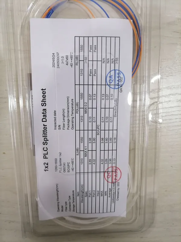 Splitter 1*2/1*4/1*8/1*16, Adapter, Fast connector, optik kabel
